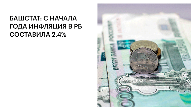 БАШСТАТ: С НАЧАЛА ГОДА ИНФЛЯЦИЯ В РБ СОСТАВИЛА 2,4%