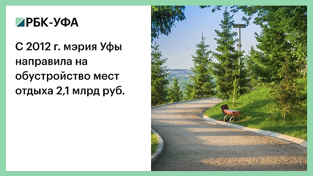 С 2012 г. мэрия Уфы направила на обустройство мест отдыха 2,1 млрд руб.