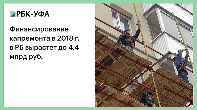 Финансирование капремонта в 2018 г. в РБ вырастет до 4,4 млрд руб.