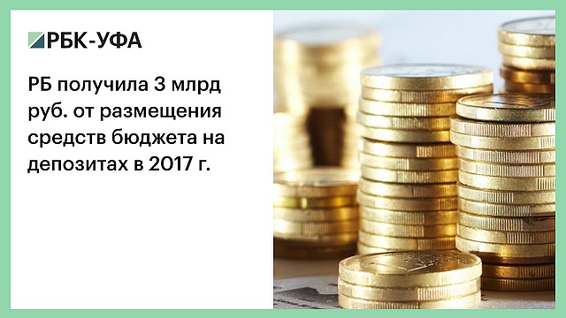 РБ получила 3 млрд руб. от размещения средств бюджета на депозитах в 2017 г.