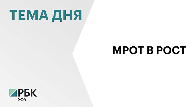 МРОТ в Башкортостане в 2025 г. составит ₽25, 8 тыс.