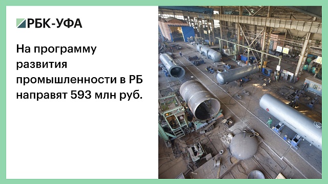 На программу развития промышленности в РБ направят 593 млн руб.