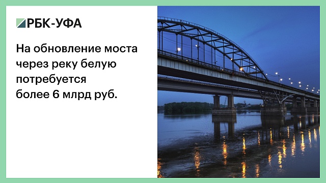 На обновление моста через реку белую потребуется более 6 млрд руб.