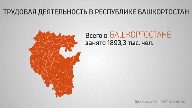 Инфографика: "Трудовая занятость в Башкортостане"