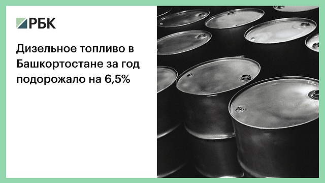 Дизельное топливо в Башкортостане за год подорожало на 6,5%